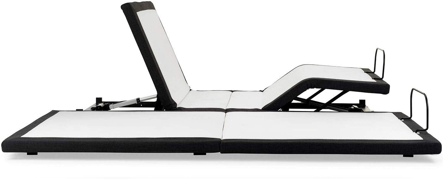 ZZEN E4/Z4 Zero Clearance Adjustable Bed Frame with Massage, Night Light & USB Ports - Fits Storage Beds & RVs - Perfect for Home, RV & Travel Comfort