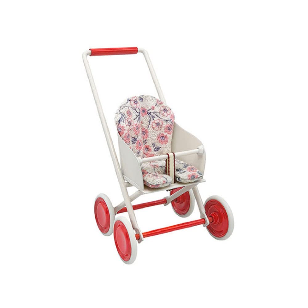Aizulhomey 1:6 Scale White Metal Dollhouse Miniature Furniture - OB11 Doll Baby Stroller for Dollhouse Decoration & Accessories | Perfect for Collectors, DIY Dollhouse Projects & Miniature Displays