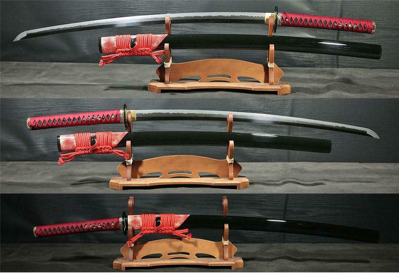 Hand Forged Japanese Samurai Katana Sword - 5A Tamahagane Steel, Clay Tempered Blade with Hadori Kesho Polish | Authentic MH507 Model | Perfect for Martial Arts Training, Cosplay & Collectors