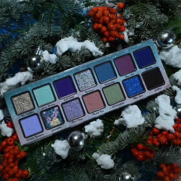 Frozen Kiss Eyeshadow Palette - 18 Highly Pigmented Matte & Shimmer Shades, Vegan & Cruelty-Free Makeup Kit for Professional & Everyday Looks | Perfect for Parties, Weddings, Date Nights & Special Occasions