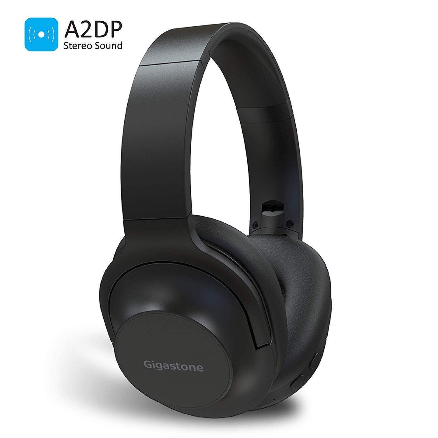 Gigastone Bluetooth Headphones Over Ear - Hi-Fi Stereo Wireless Headset with Built-in Mic, Foldable Design & Soft Earmuffs | Compatible with iPhone, Android, PC | Perfect for Travel, Gaming & Work Calls