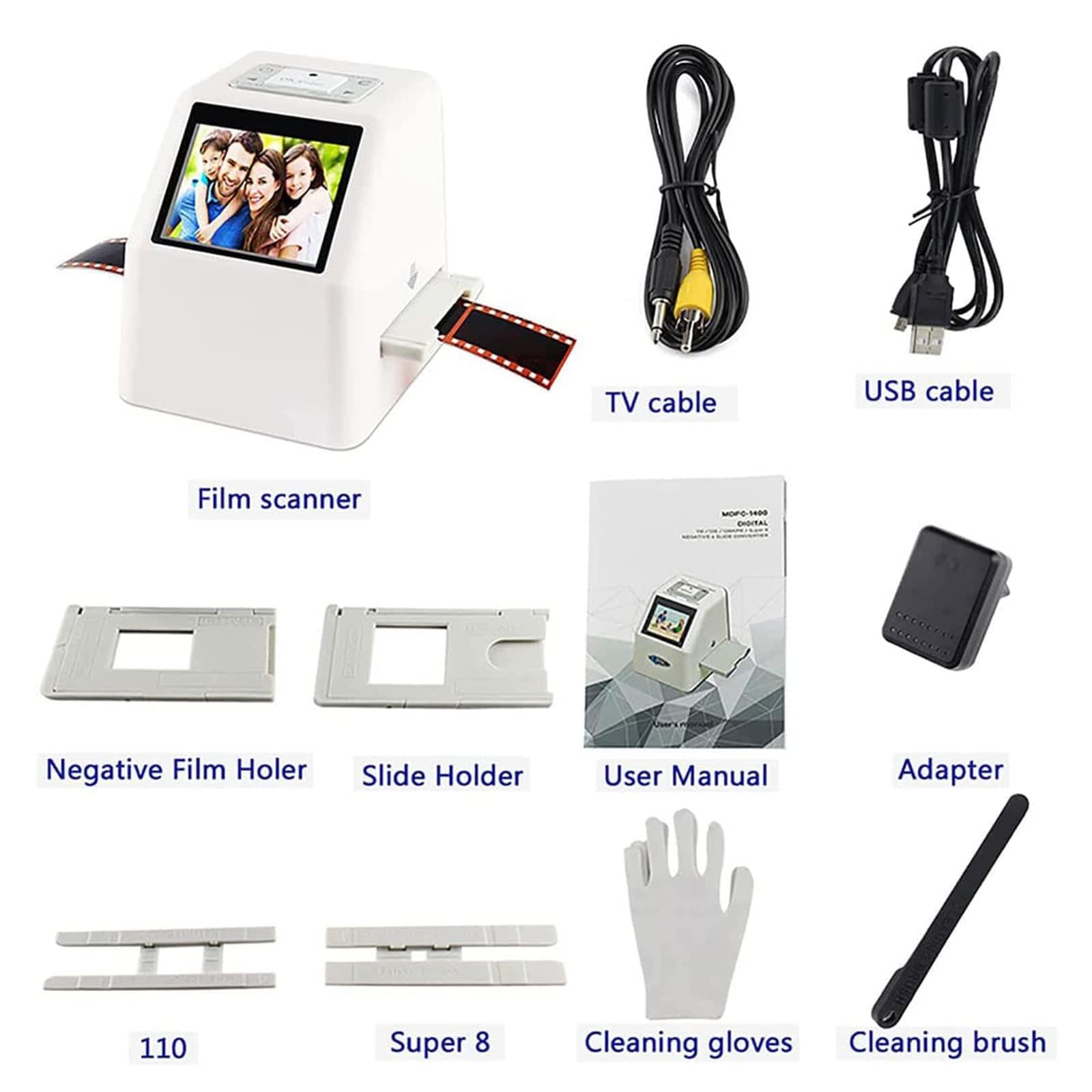 22MP Film Slide Scanner with 2.4