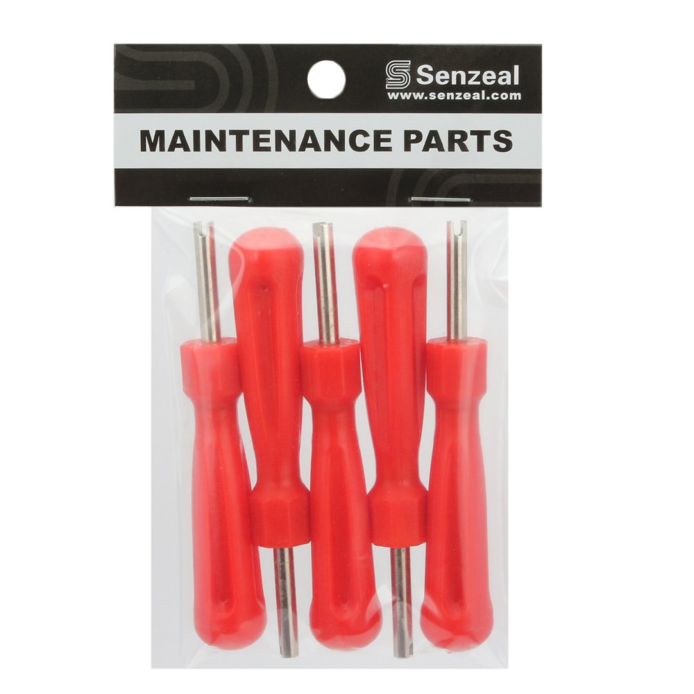 5Pcs Plastic Handle Car Valve Core Removal Tool Kit - Single Head Tire Repair Tools for Cars, Trucks, Bikes & Motorcycles (Perfect for Roadside Emergencies & DIY Auto Maintenance)