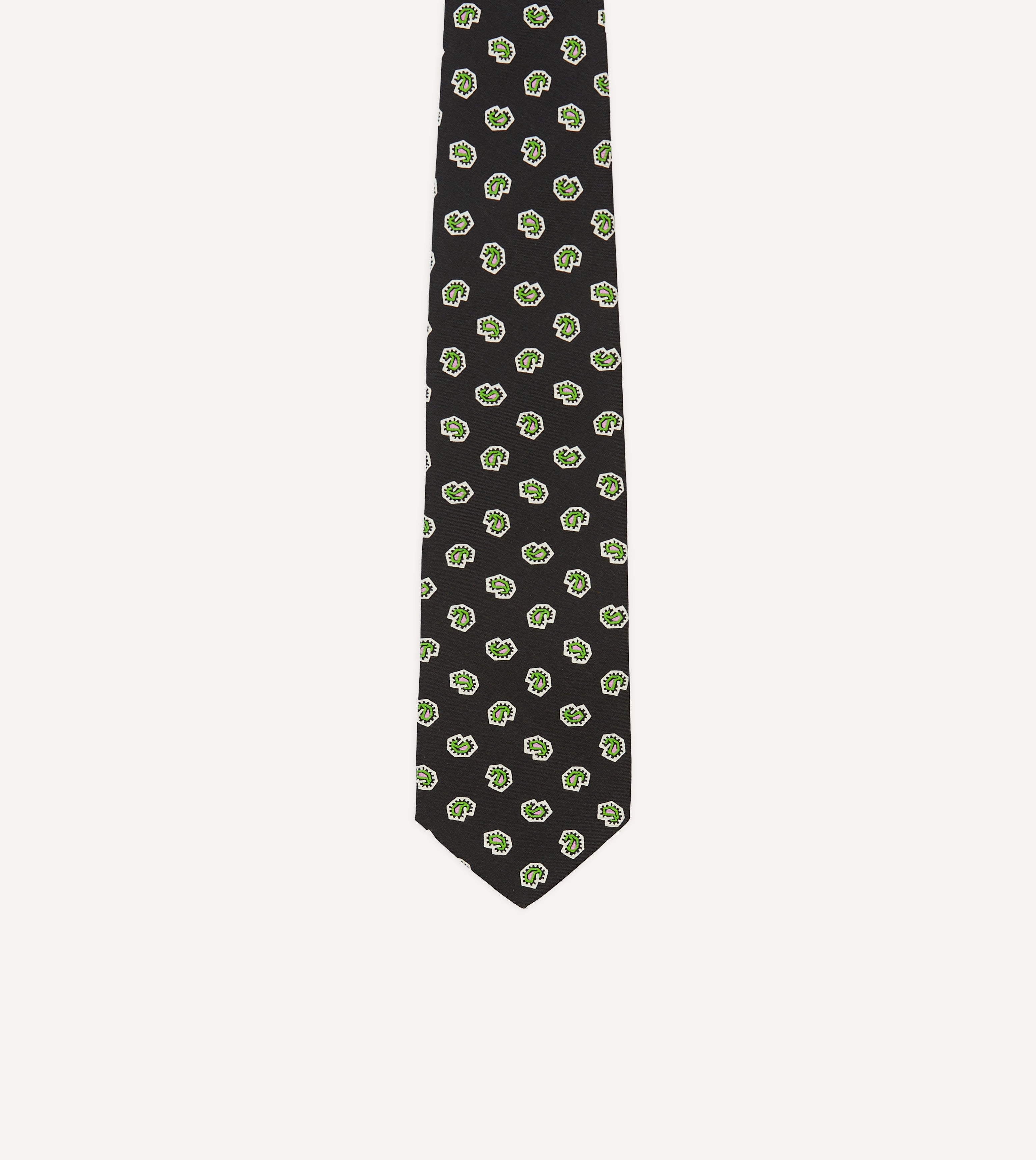 Dark Navy Mini Paisley Silk Self-Tipped Necktie for Men - Elegant Formal Wear for Weddings, Business Meetings & Special Occasions