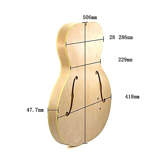 DIY Electric Jazz Guitar Kit with Maple Plywood Back & Side Panels - Perfect for Beginners, Hobbyists & Music Lovers (Great for Home Projects, Gifts & Music Education)