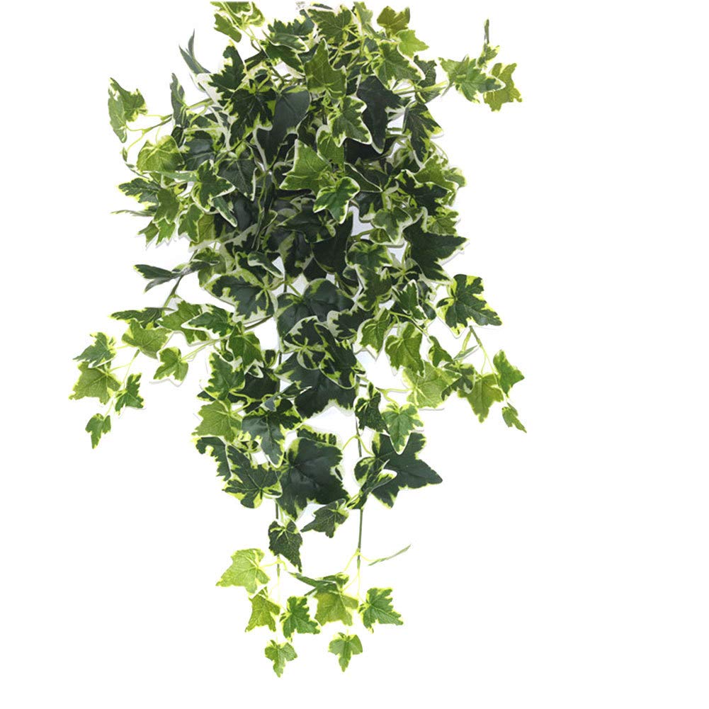 Jorzer Artificial Ivy Leaf Garland - 80cm Green Silk Vine with 178 Foliage Leaves, Realistic Hanging Plants for Wall Decor, Wedding Backdrops, and Home Greenery Enhancement