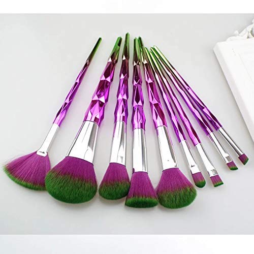 Premium 9-Piece Makeup Brush Set - Eye Shadow, Eyeliner, Blending, Foundation, Concealer & Blush Brushes for Professional Makeup Application | Perfect for Daily Use, Travel & Makeup Artists | Vegan & Cruelty-Free Beauty Tools