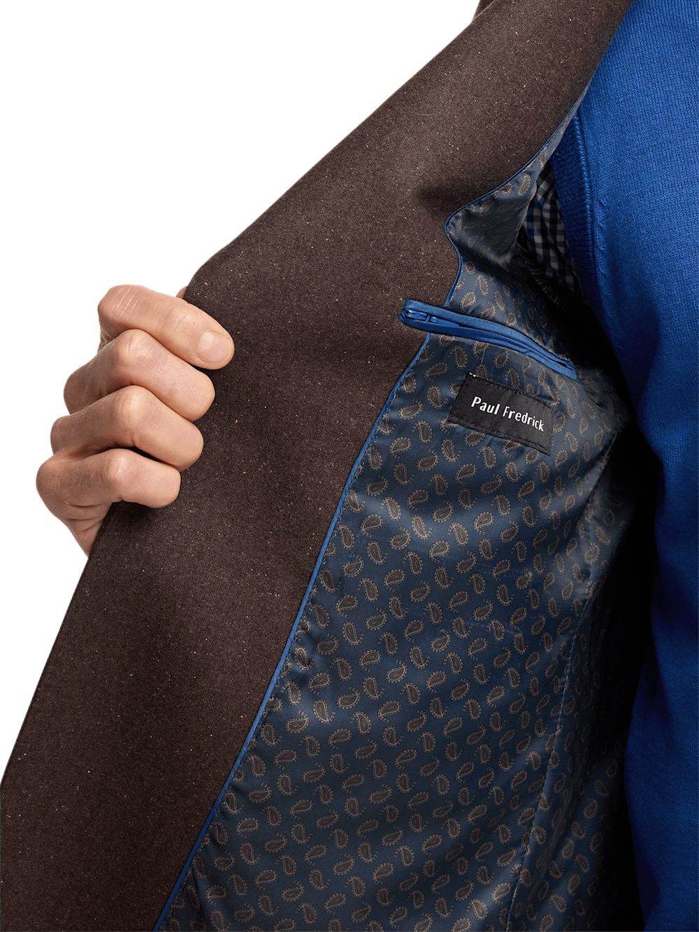 Premium Wool Blend Donegal Single Breasted Notch Lapel Sport Coat for Men - Classic Brown Business Blazer | Perfect for Office, Weddings & Formal Events