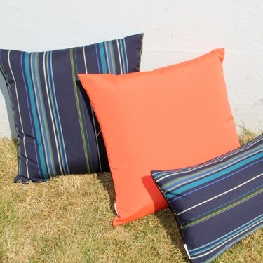 Sunbrella Outdoor Decorative Pillows Set of 2 - 12x19 Inch Water-Resistant Cushion Covers with Inserts, Stanton Lagoon Pattern - Perfect for Patio Furniture, Poolside Lounging & Garden Decor
