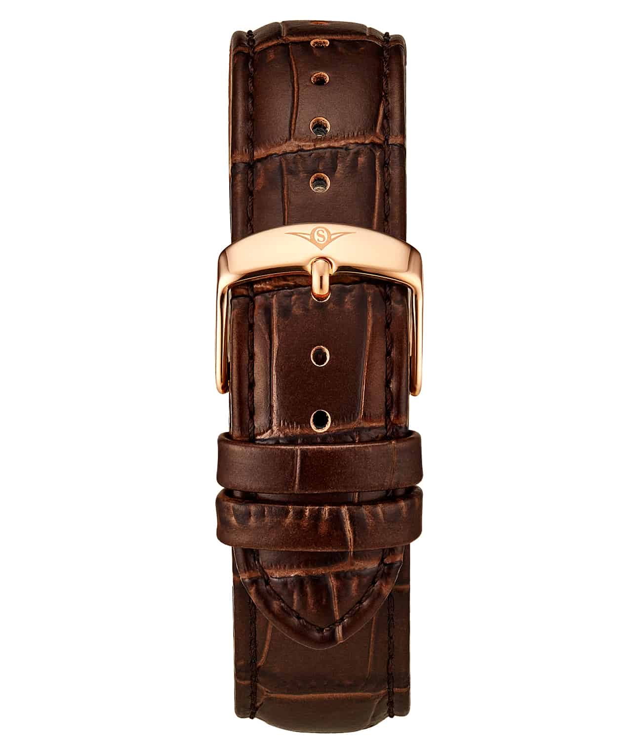 Premium 22mm Alligator Embossed Genuine Leather Watch Band - Perfect for Dress Watches, Business Attire & Formal Occasions