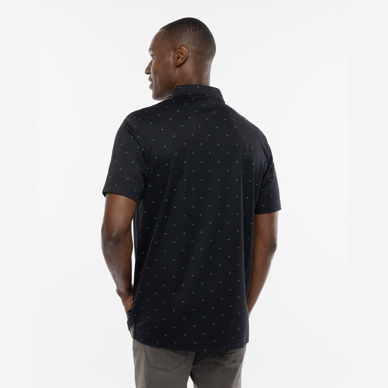 Bauer Travis Mathew On The Screws Polo Shirt for Men - Stylish Black Golf & Casual Wear - Perfect for Golfing, Work, and Everyday Outfits