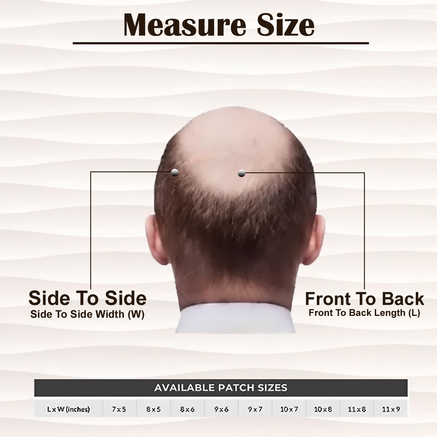 Majik MONOFILAMENT Natural Human Hair Patch Wig for Men - 9x6 Brown with Hair Patch Care Kit (Cleaner & Conditioner) - Works with Glue, Clips or Tape - Perfect for Thinning Hair & Bald Spot Coverage - Daily Wear & Special Occasions