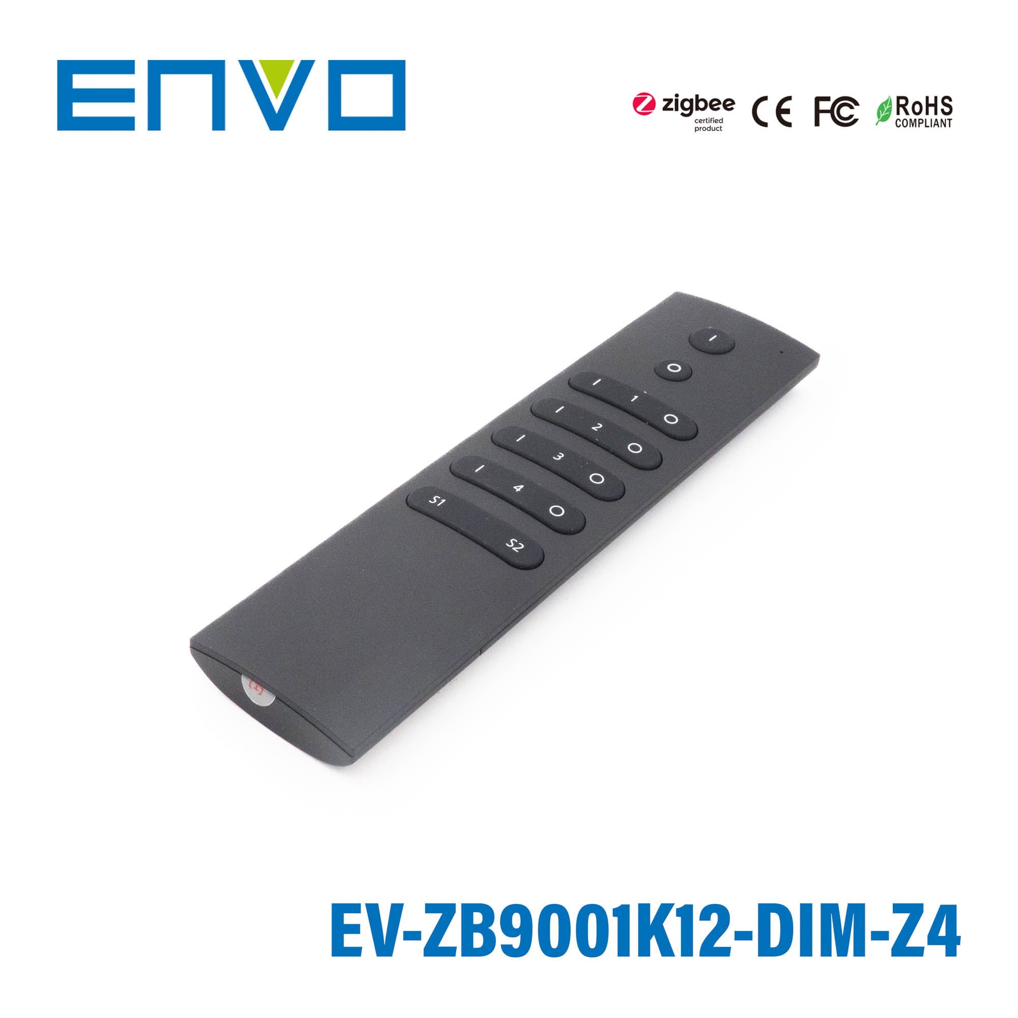 ENVO ZigBee Classic Remote Control - Single Color, 4 Zones | Smart Home Lighting Control for Bedroom, Living Room, and Office