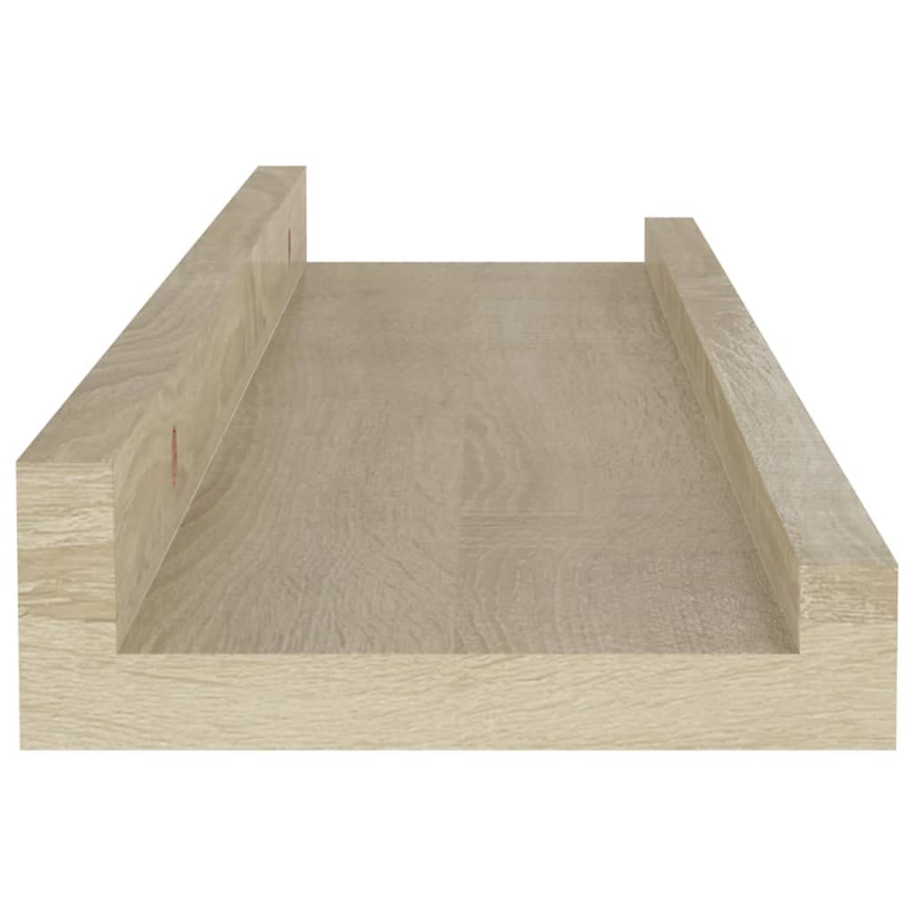 4-Pack Floating Wall Shelves - Sonoma Oak 15.7