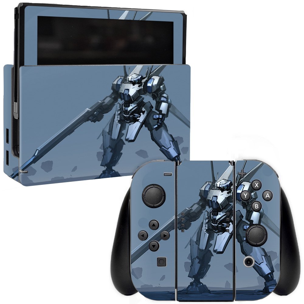 MightySkins Protective Vinyl Skin for Nintendo Switch - Grey Steel Design | Durable, Customizable Decal Wrap Cover | Easy to Apply & Remove | Made in USA | Perfect for Gaming, Travel & Personalization