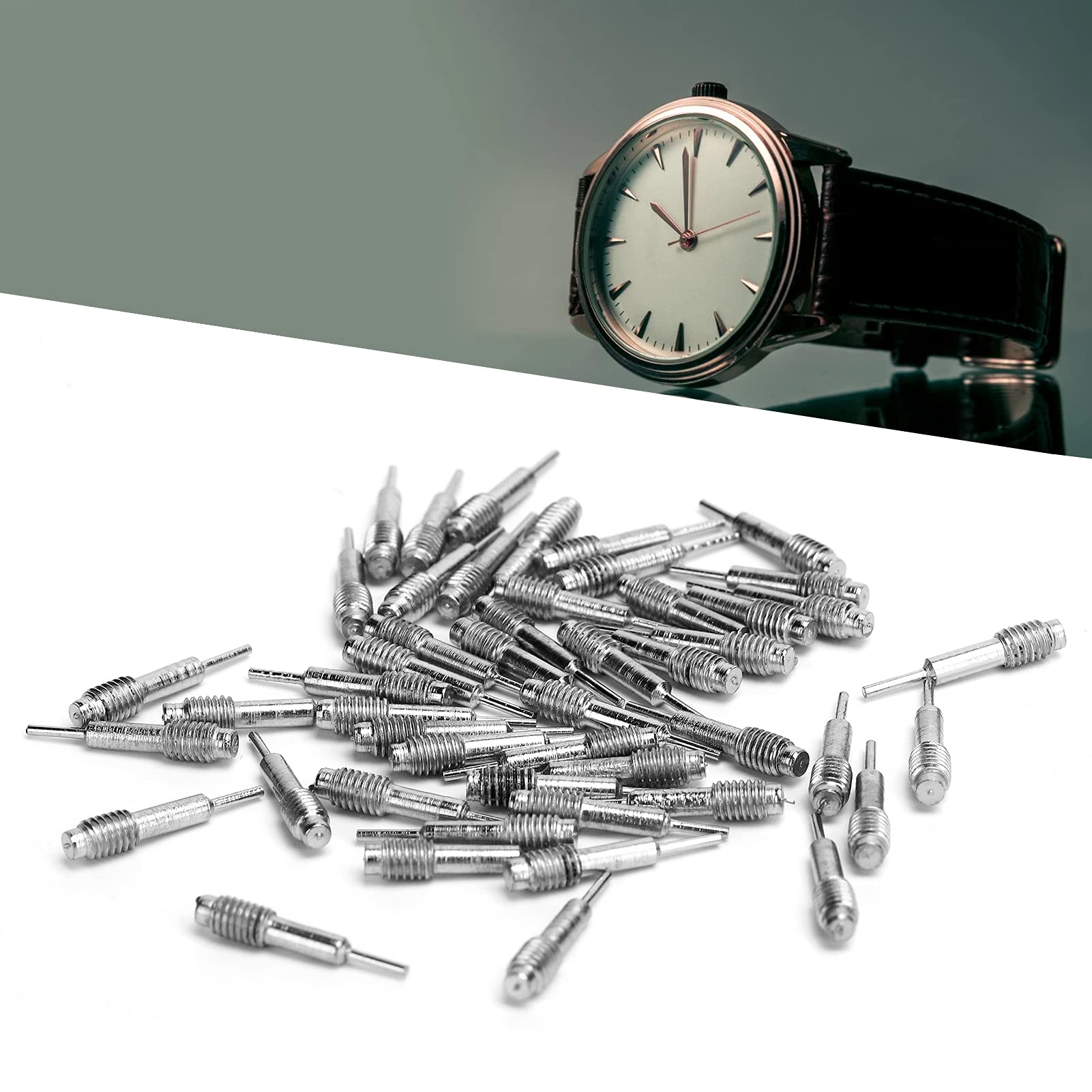 50 Pcs Watch Repair Tool Kit - Replacement Watch Band Link Remover Pins & Spare Tips - Professional Watch Repair Accessories for Watchmakers & DIY Enthusiasts - Perfect for Watch Band Adjustment, Battery Replacement & Maintenance