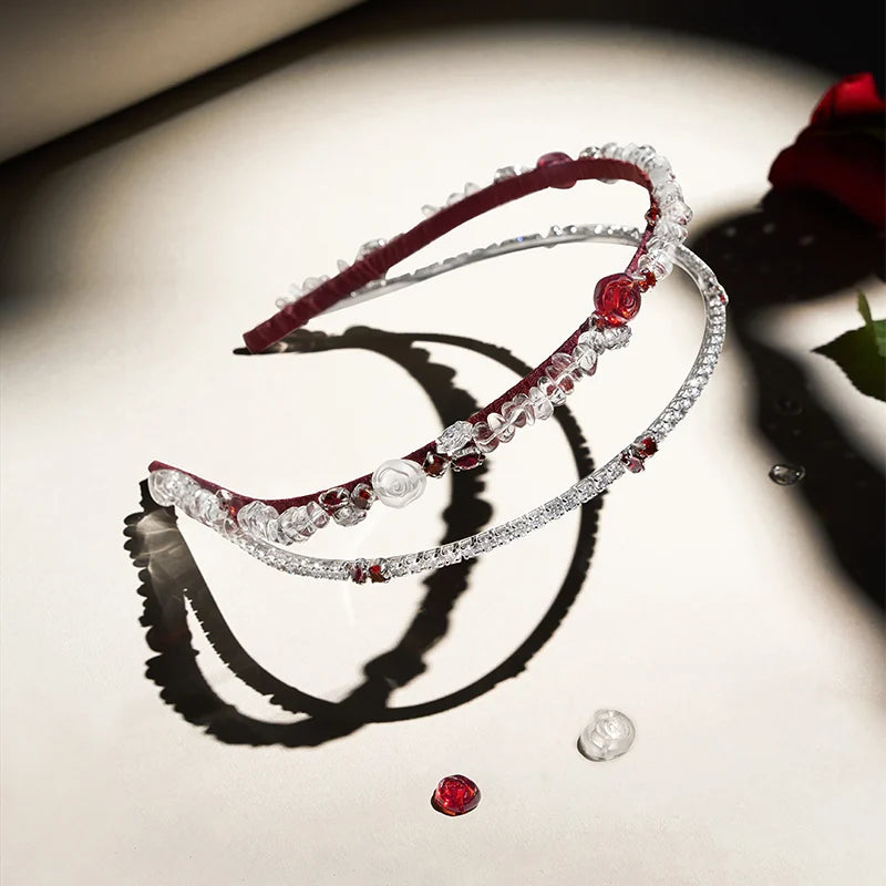 Elegant Rose Headband for Women - Floral Hair Accessory for Weddings, Parties & Everyday Wear | Perfect Gift for Girls & Brides