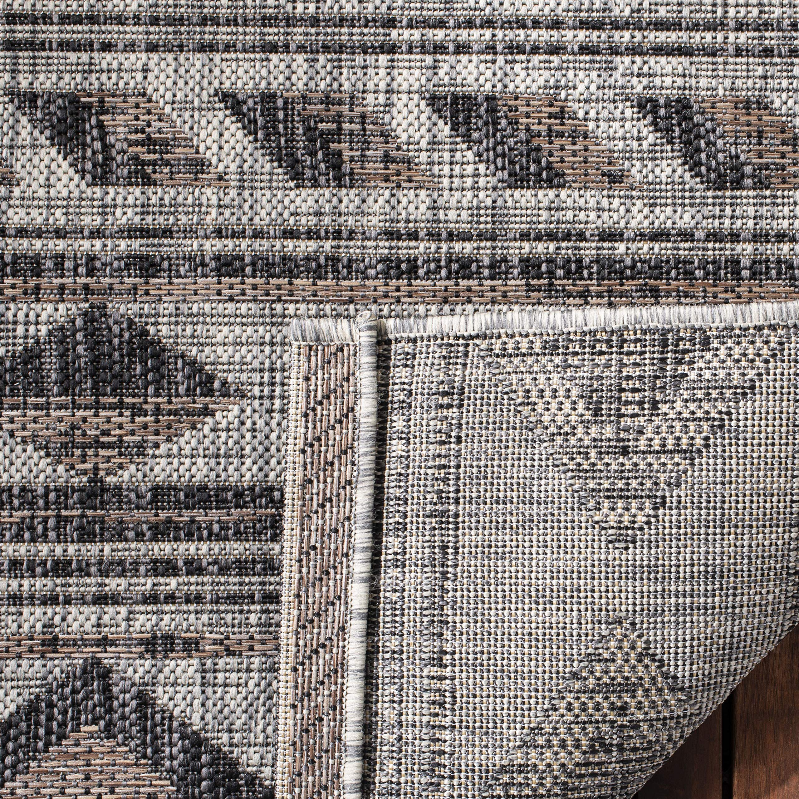 SAFAVIEH Courtyard Collection 8' x 10' Grey/Black Indoor Outdoor Waterproof Rug CY8529 - Easy to Clean, Perfect for Patio, Backyard, Mudroom & High-Traffic Areas