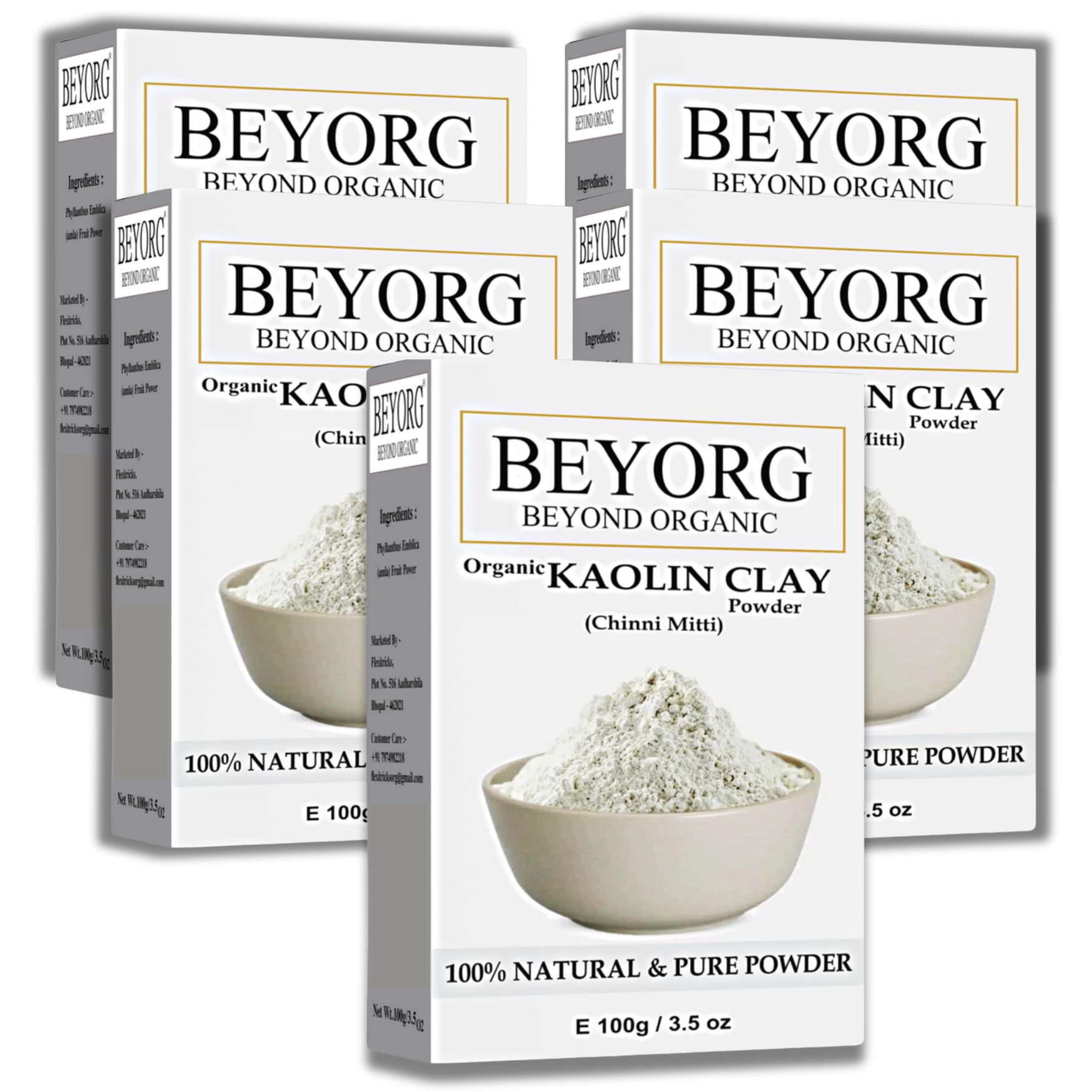 Natural Kaolin Clay Powder for Face Masks - 500g Pure White Clay for Acne, Blackheads & Skin Repair | Detoxifying & Revitalizing Facial Treatment | DIY Skincare & Spa Day at Home