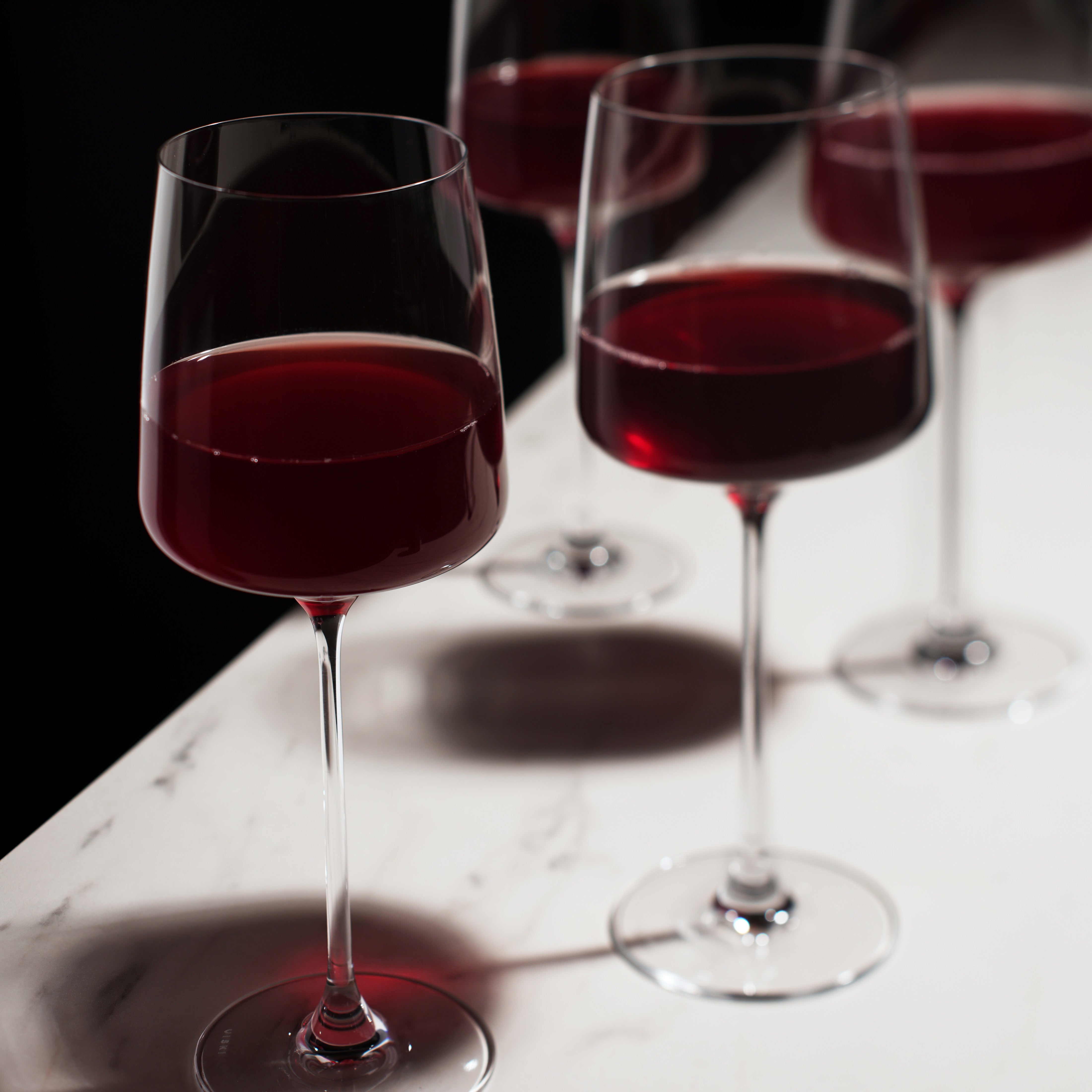 Premium Julien Crystal Bordeaux Wine Glasses Set of 4 - Elegant Stemware for Red Wine Tasting, Dinner Parties & Special Occasions