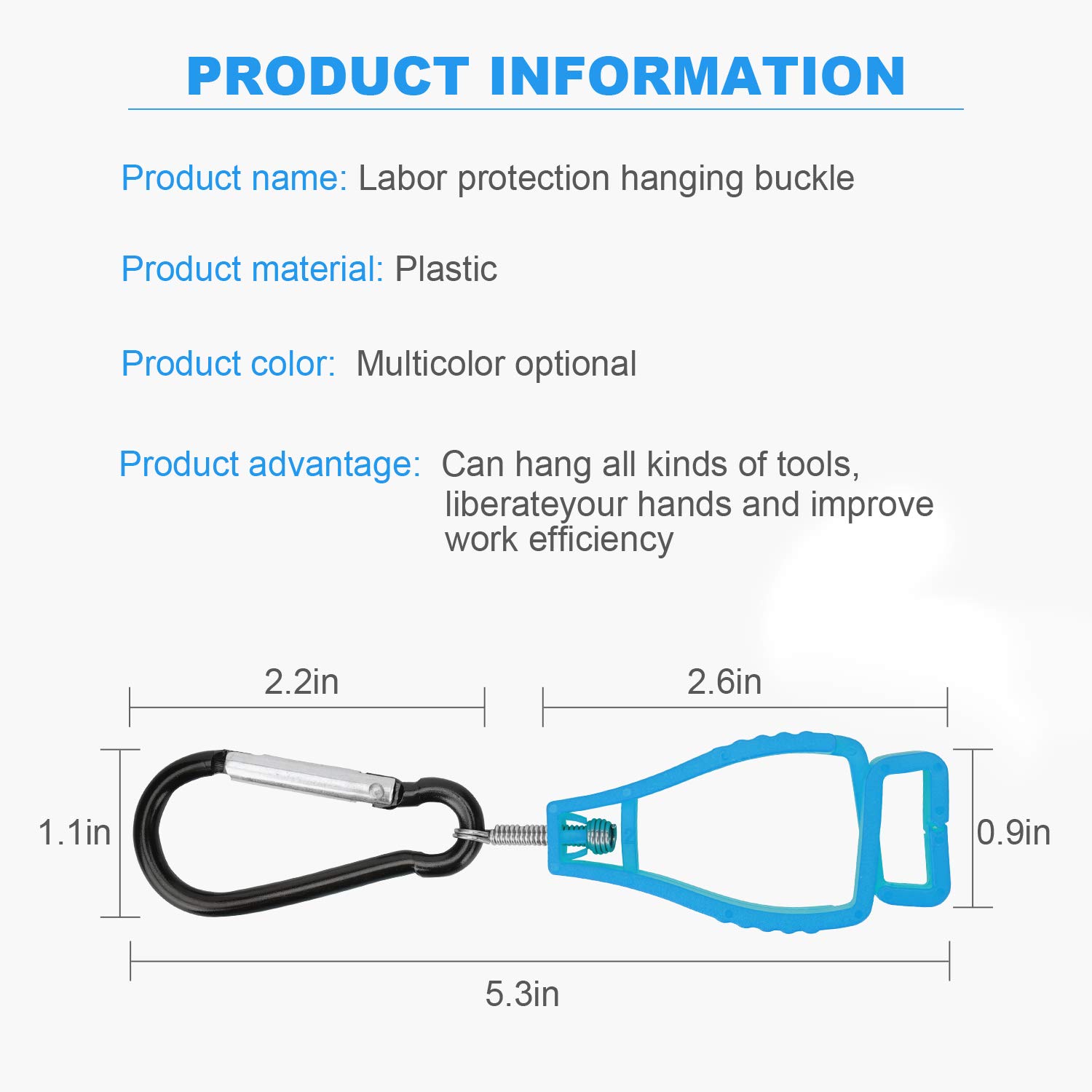 4-Pack Durable Glove Clips for Work & Construction - Heavy Duty Glove Holders for Safety, Gardening, DIY Projects & Outdoor Activities