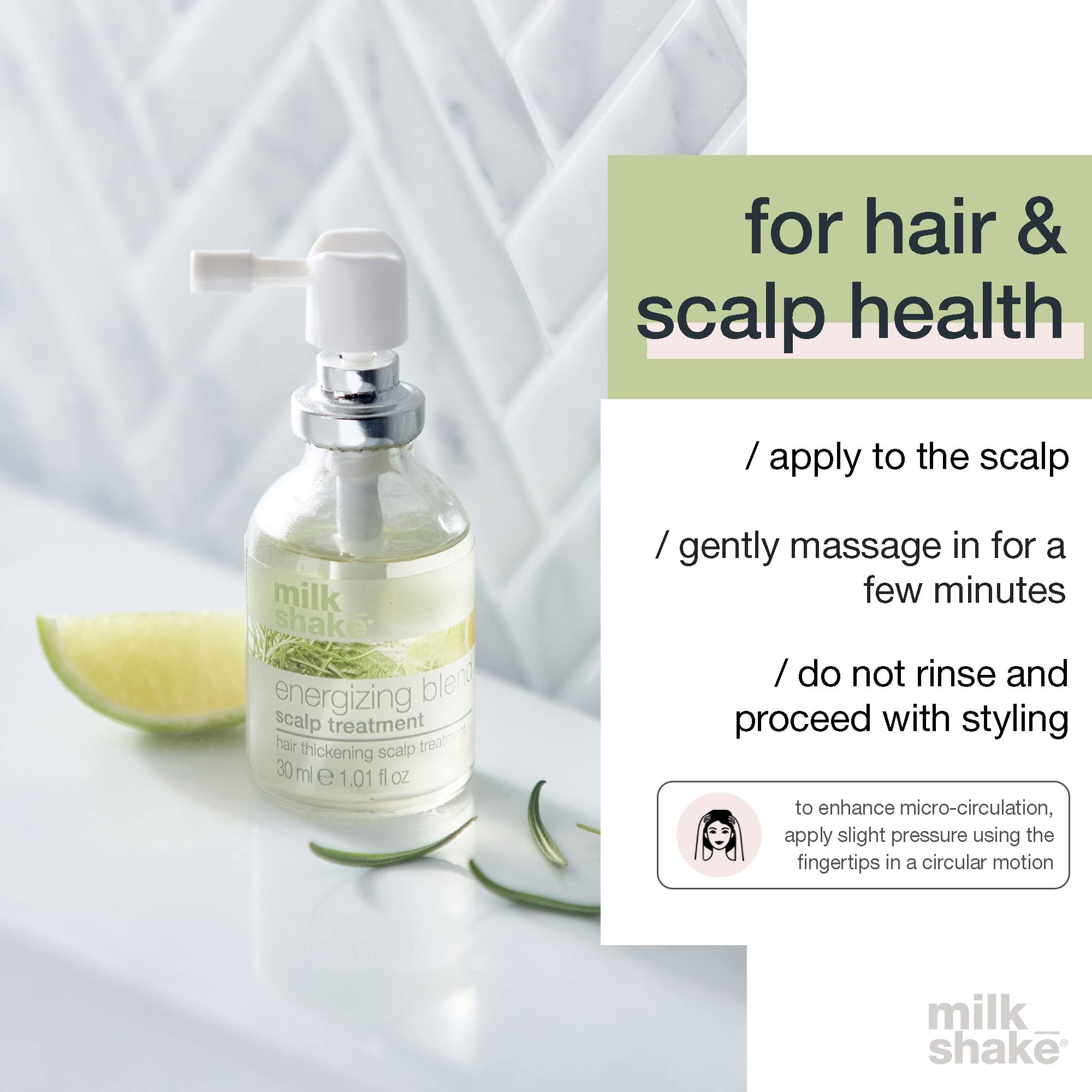 Energizing Blend Hair Thickening Scalp Treatment for Fine & Fragile Hair | Volumizing Hair Care Solution | 1.1 Fl Oz | Perfect for Daily Use & Salon Treatments