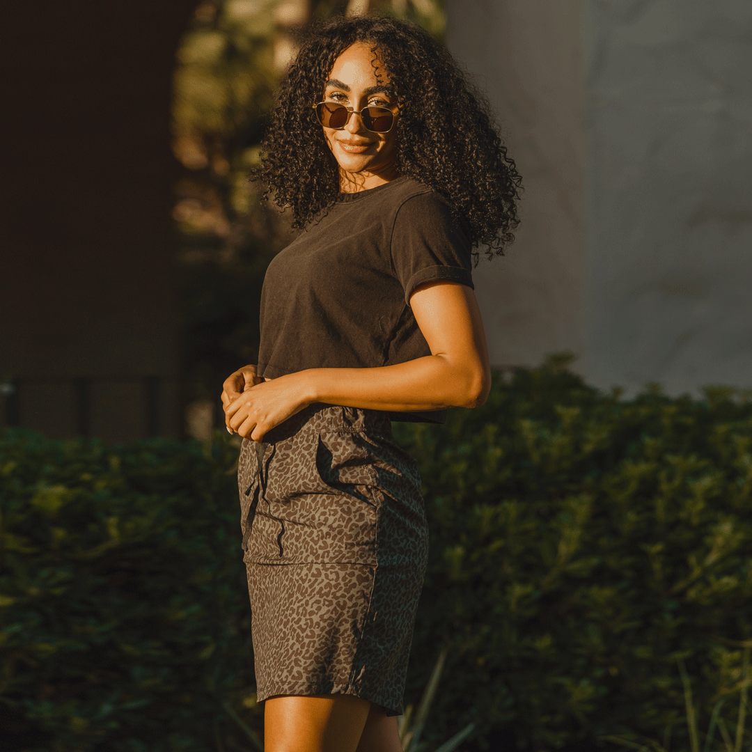 Women's Knee Length Travel Skirt - Lightweight, Wrinkle-Resistant & Comfortable for Airplane, Hiking & Vacation Outfits