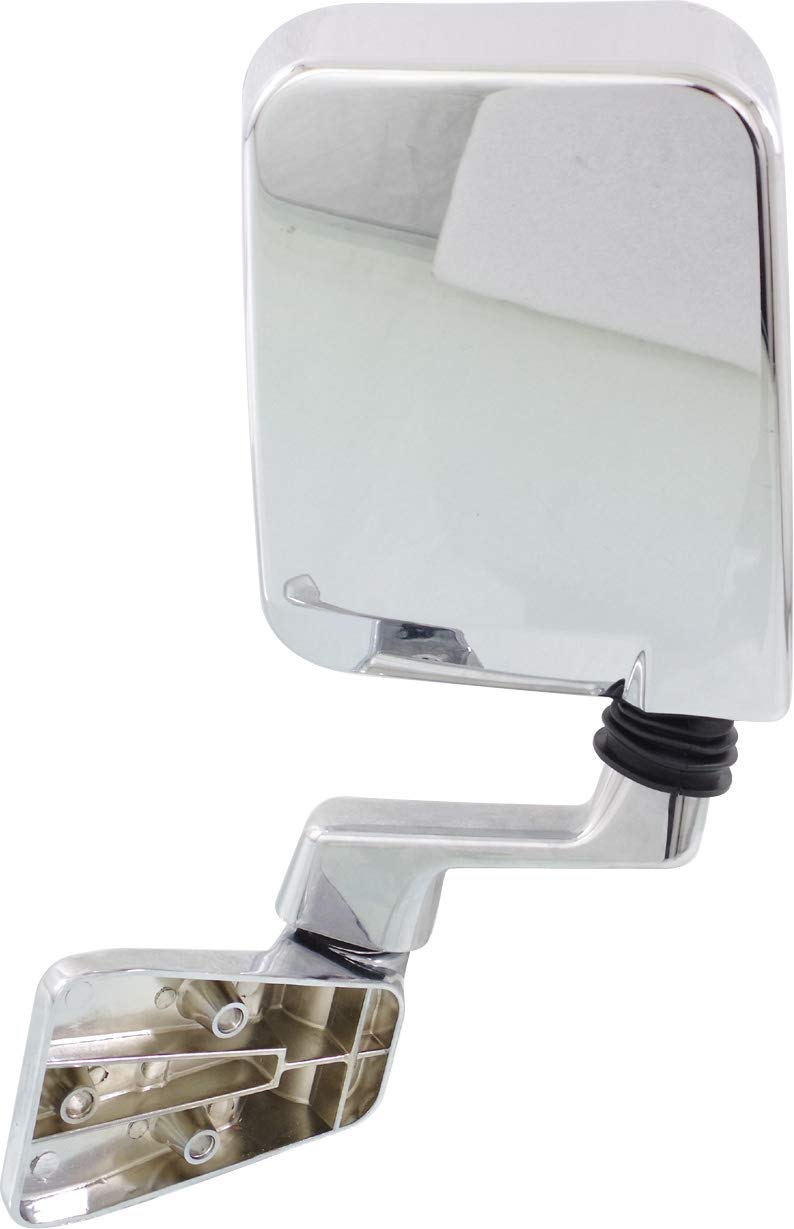 Kool Vue Non-Heated Side Mirrors for Jeep Wrangler 1987-2002 - Chrome Full-Door Replacement Mirrors (Driver & Passenger) - Perfect for Off-Roading & Daily Driving