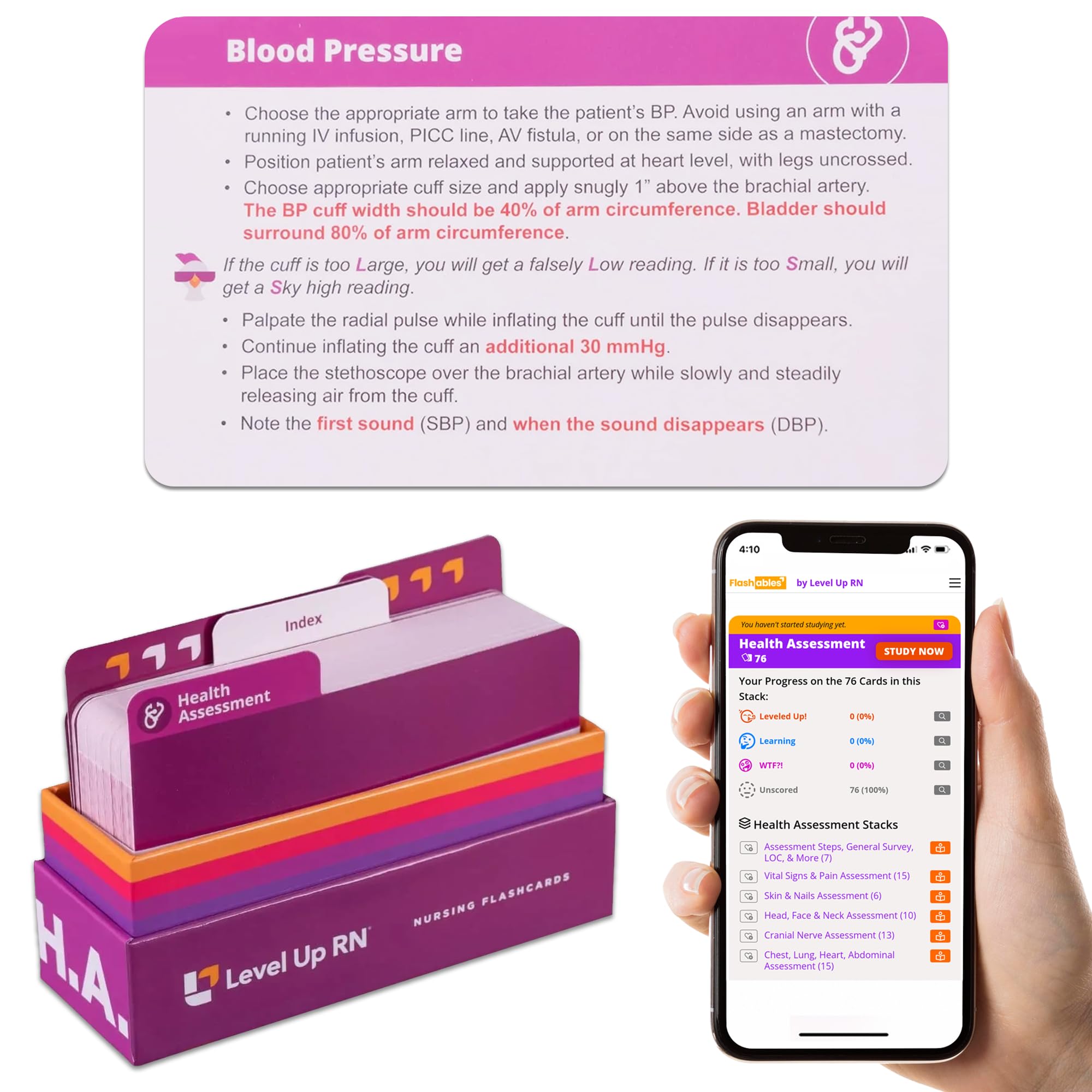 2025 NCLEX ATI HESI Nursing School Flash Cards - 82 Essential Health Assessment Study Cards for LPN RN Exam Prep - Perfect for Clinical Rotations & Quick Review Sessions