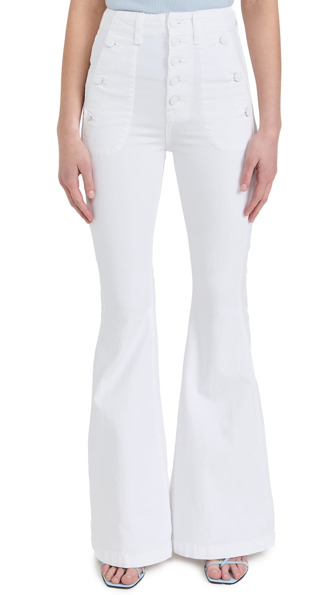 7 For All Mankind Women's Portia Megaflare High-Rise Stretch Denim Jeans - Comfortable & Flattering for Casual Wear, Date Night & Office Outfits