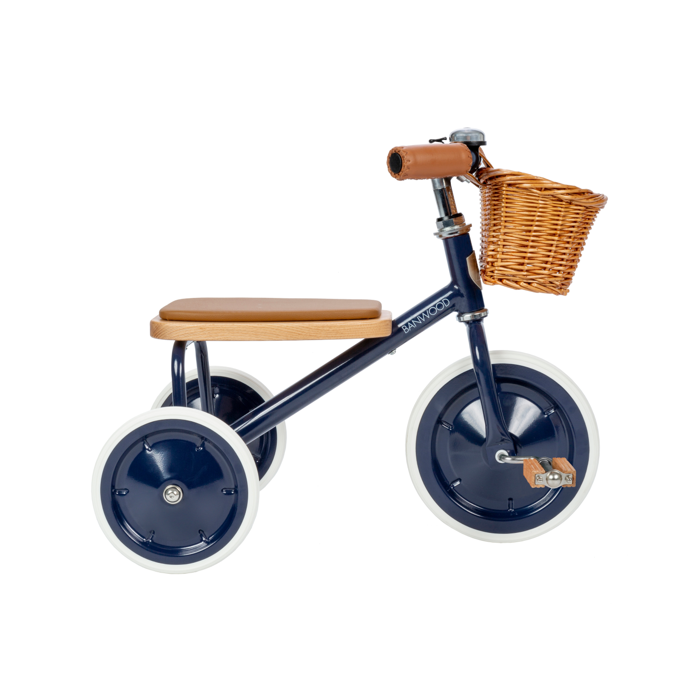 Banwood Classic Kids Tricycle - Retro Style Toddler Bike with Adjustable Seat & Parent Push Handle - Perfect for Outdoor Play, Park Rides & Backyard Fun