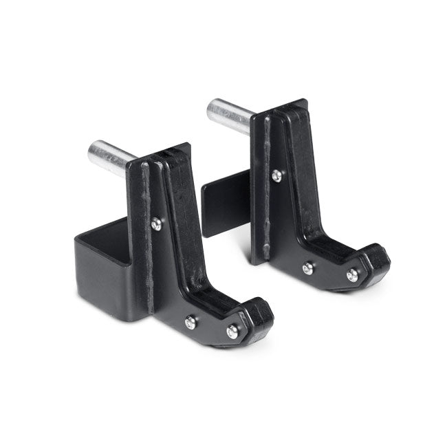 XM Fitness Premium J Hooks for Power Racks & Squat Racks - Heavy Duty Barbell Safety Accessories for CrossFit, Weightlifting & Home Gym Workouts