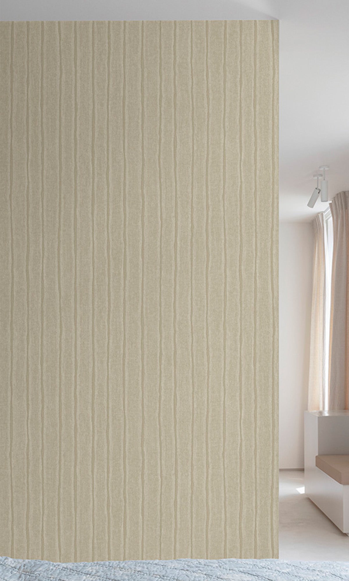 Desert Khaki Uneven Stripe Wallpaper Roll R9790 - Self-Adhesive Peel & Stick Wallpaper for Bedroom, Living Room, and Office Decor
