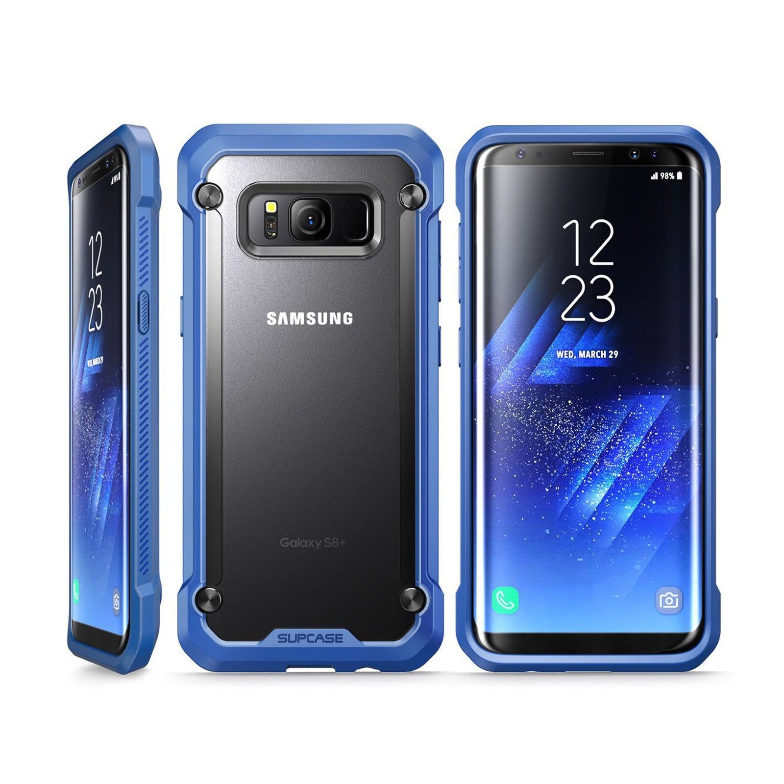 Samsung Galaxy S8 Plus Case - Unicorn Beetle Hybrid Protective Bumper Cover (Blue) - Shockproof & Slim Design for Everyday Protection | Perfect for Work, Travel & Outdoor Activities