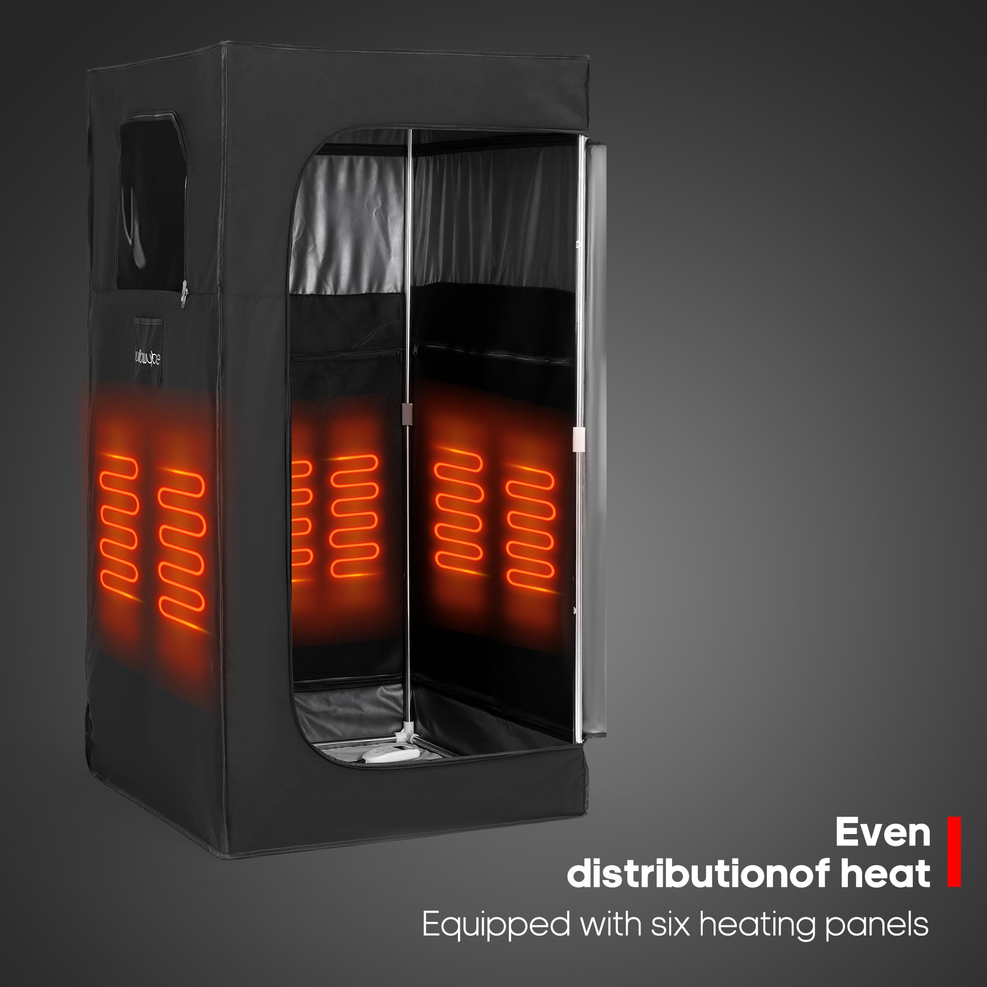 Portable Infrared Sauna for Home - 6 Heating Plates, Sauna Tent, Foot Warmer & LED Light - Full Body Detox & Relaxation - Perfect for Home Spa, Yoga, and Post-Workout Recovery