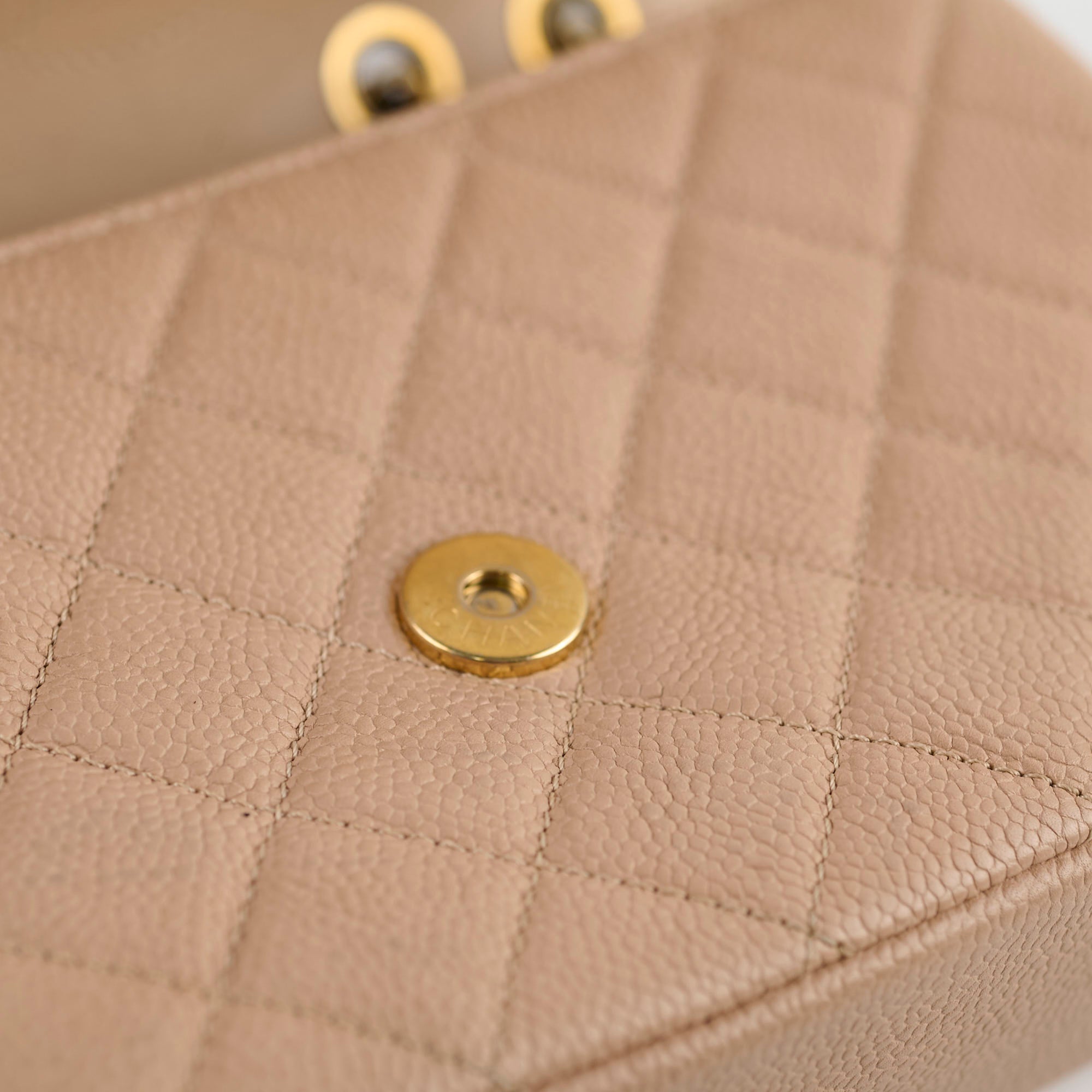 Chanel Small Filigree Beige Caviar Leather Crossbody Bag 23P Collection - Perfect for Date Night & Evening Events