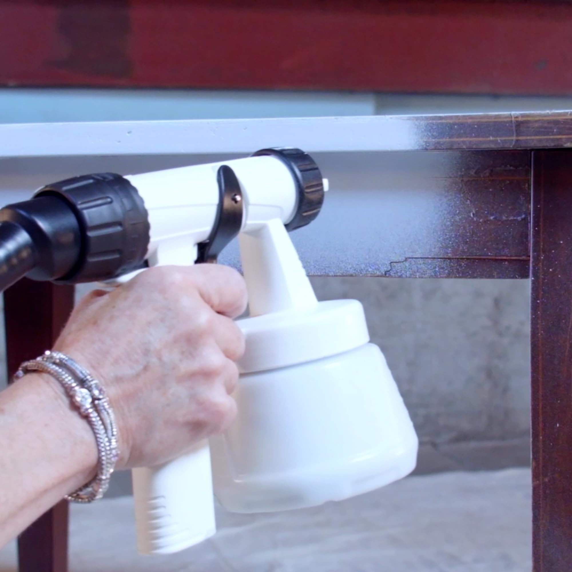 Wagner Spraytech 0529033 HVLP Paint Sprayer for Home Décor - Chalk, Milk & Latex Paint Spray Gun with Control Nozzle - Perfect for DIY Projects, Furniture Painting & Wall Finishing - White Finish Sprayer for Studio & Home Improvement