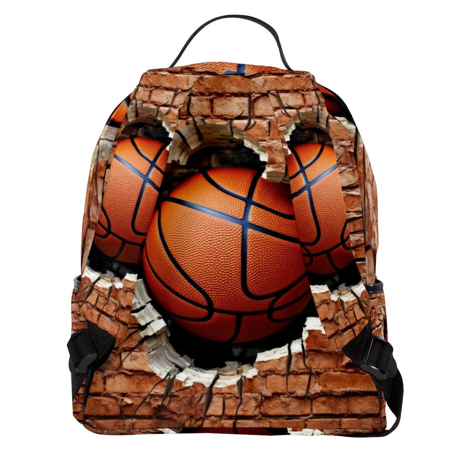 Durable Travel Backpack for Men & Women - Water-Resistant Basketball Wall Texture Design - Perfect for Hiking, Gym, Work & School Commute