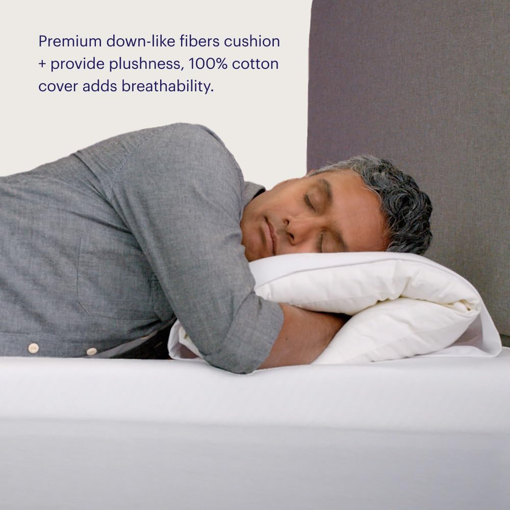 Purple TwinCloud Pillow - Adjustable Support Pillow for Soft or Firm Comfort, Ideal for Side Sleepers, White | Perfect for Neck Pain Relief & Better Sleep, Bedroom & Travel Use