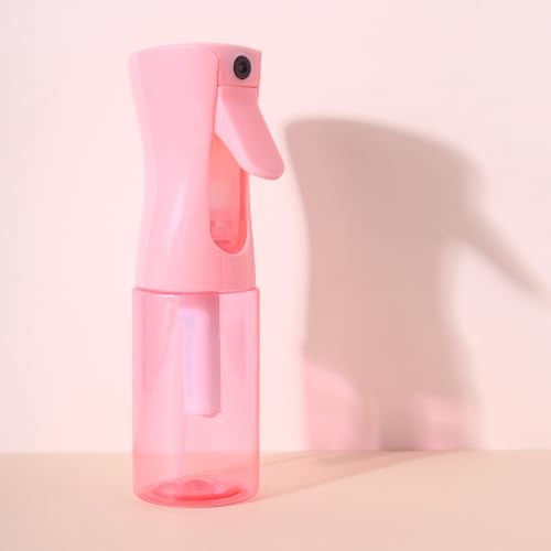 D-DIVINE Ultra Fine Continuous Spray Bottle - Durable Empty Water Mister for Hair Styling, Plants, Cleaning, Cooking & Skin Care - Perfect for Salon, Home, Garden & Travel (Pink)
