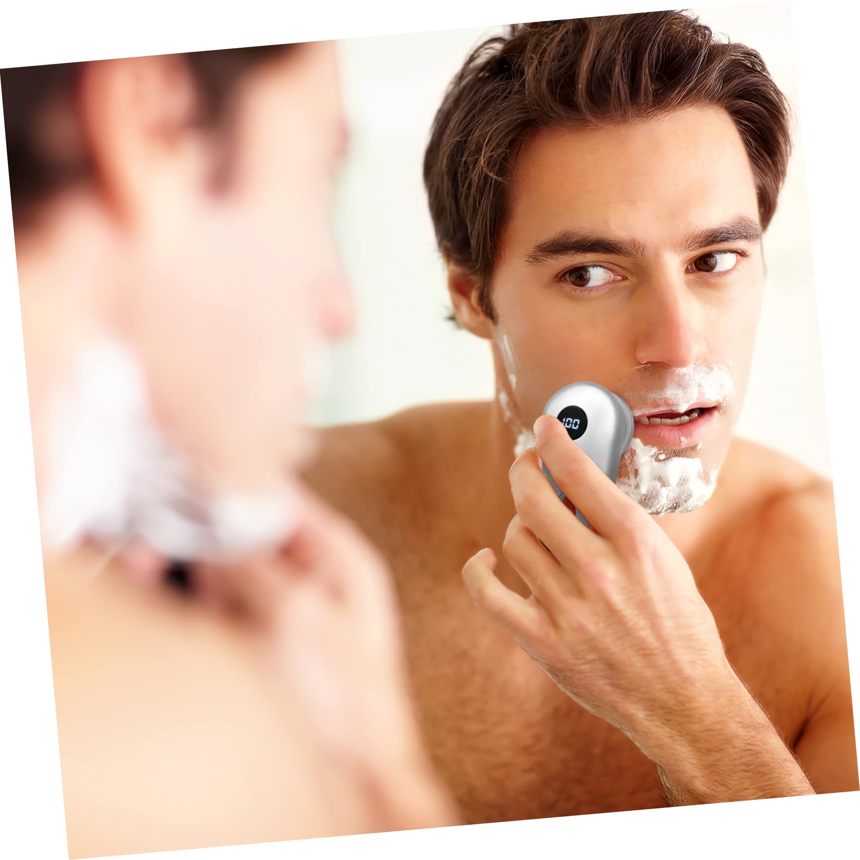 IPetBoom Electric Shaver for Men - Rechargeable Body & Beard Trimmer, Portable Mini Shaver with ABS Silver Coating - Perfect for Travel, Gym & Home Grooming