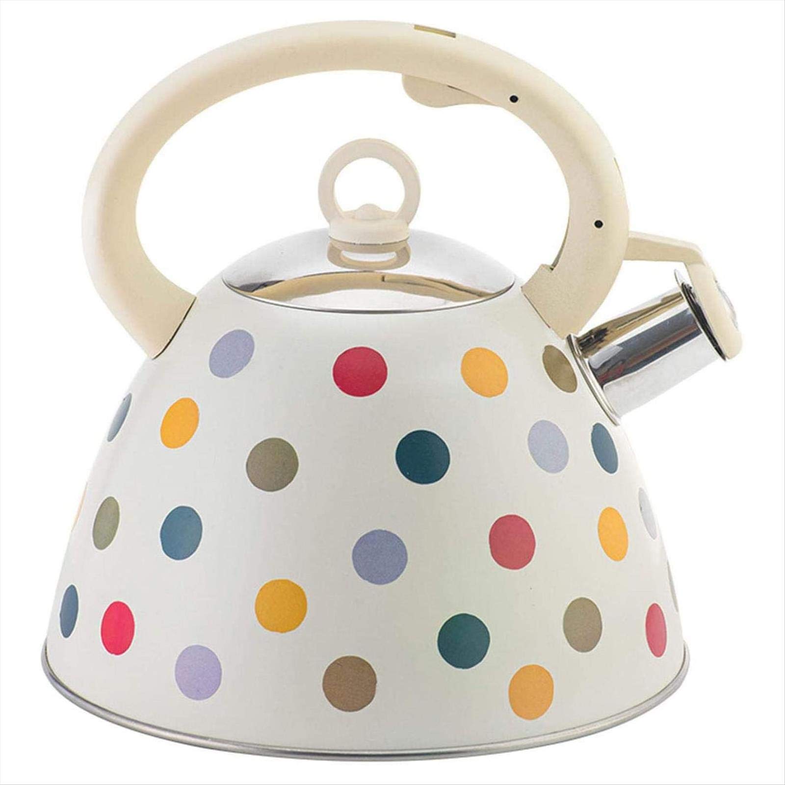 3 Liter Stainless Steel Whistling Tea Kettle - Induction & Gas Stove Compatible, Anti-Scald Handle - Perfect for Home, Office & Camping Use