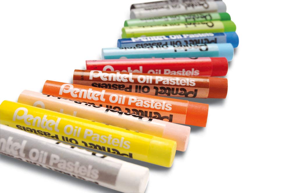 Pentel Oily Pastel Chalk Set - 16 Vibrant Colors (PHN-16) for Artists, Students & Professional Drawing - Perfect for Sketching, Blending & Mixed Media Art Projects