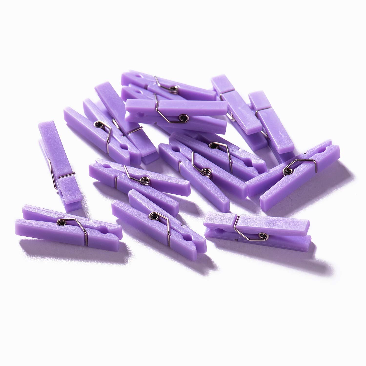 50-Pack Small Clear Plastic Clips - 1.4