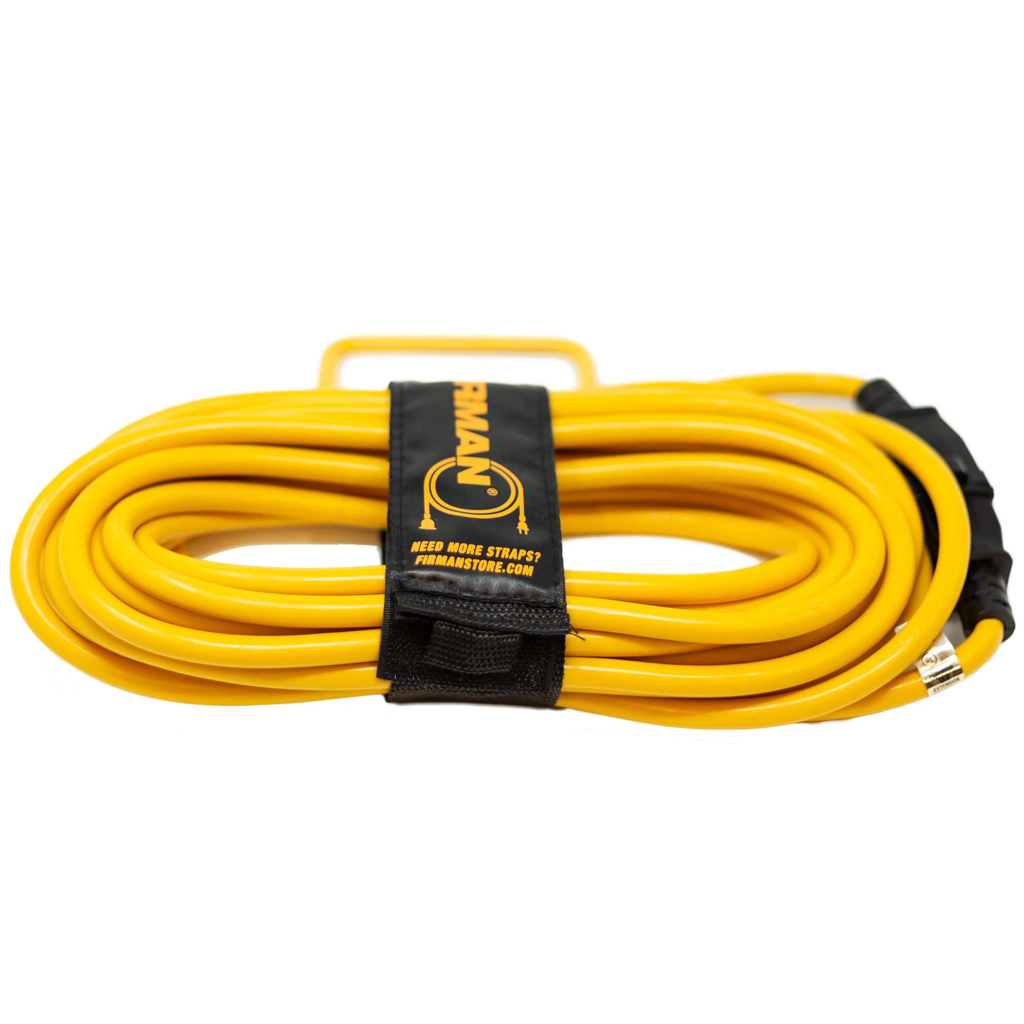 25' Heavy Duty 5-15P to 5-15R Generator Power Cord with Storage Strap - Perfect for RV, Camping, Emergency Backup & Outdoor Power Supply