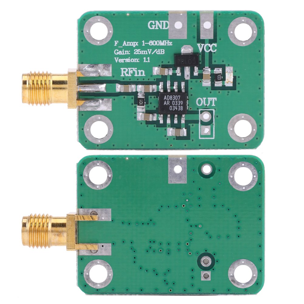 1-600MHz RF Signal Power Meter Logarithmic Detector -74dBm to 18dBm | High Precision Radio Frequency Detection Tool for Ham Radio, Wireless Testing & Signal Analysis