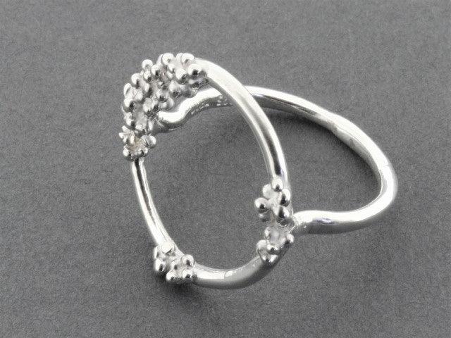Elegant Silver Beaded Circle Ring for Women - Perfect for Parties, Weddings & Everyday Wear