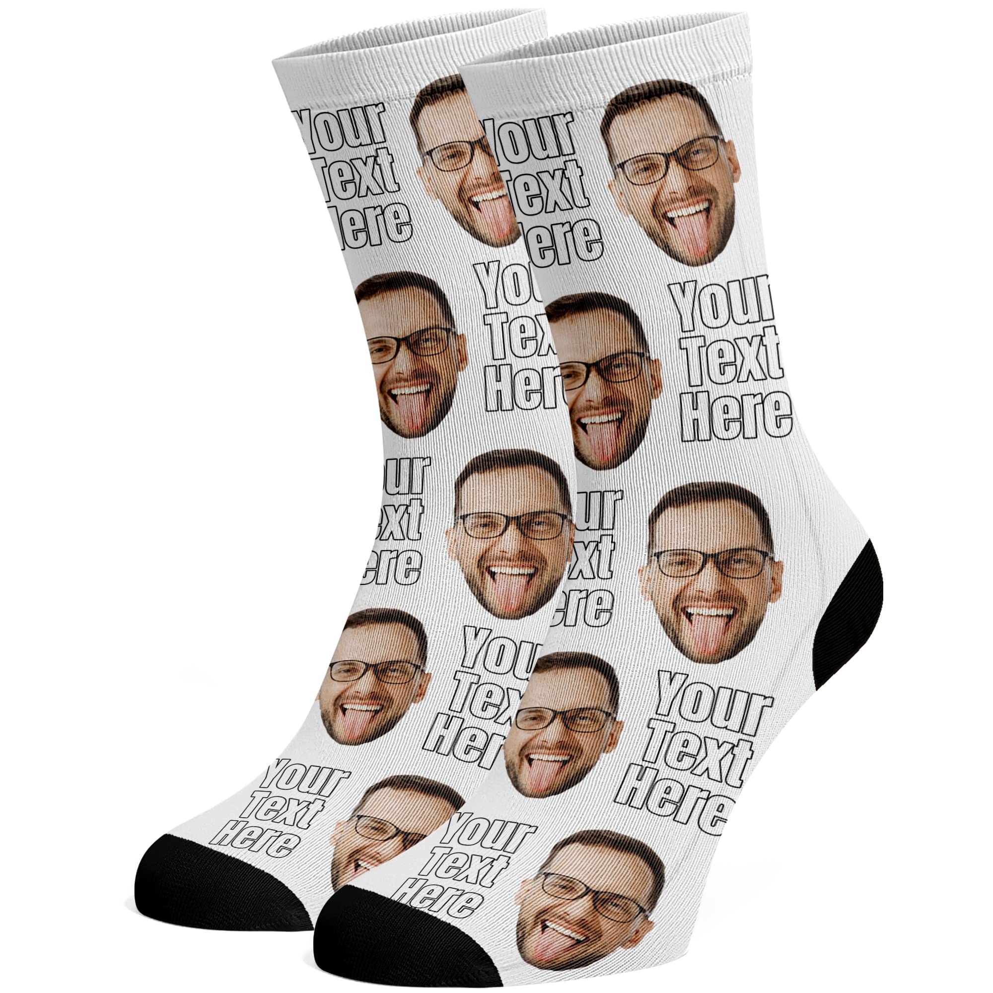 Custom Face Socks - Funny Personalized Socks with Faces for Men & Women - Unique Gift for Cat & Dog Lovers - Perfect for Birthdays, Christmas & Cosplay Costumes