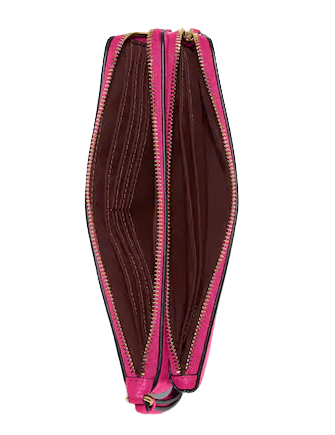 Coach Double Zip Wallet in Signature Canvas - Stylish & Durable Crossbody Wallet for Women - Perfect for Travel, Shopping & Everyday Use