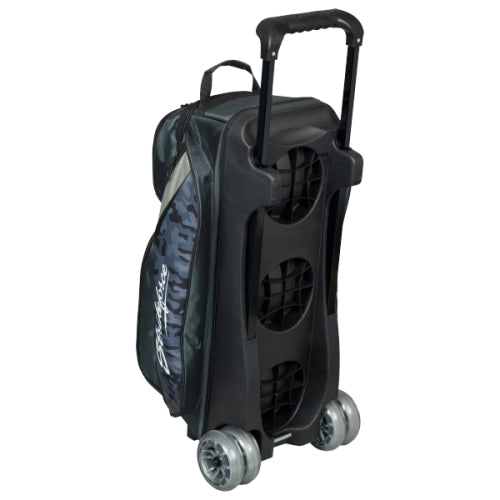 KR Strikeforce Drive Triple Roller Gray Camo 3 Bowling Ball Roller Bag - Durable Bowling Equipment for Tournaments & League Play - Perfect for Professional Bowlers & Enthusiasts
